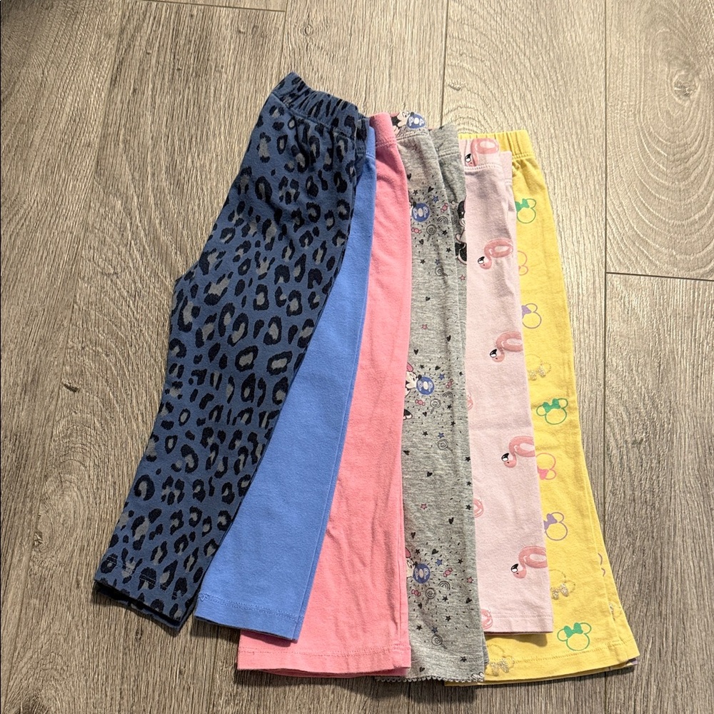 GAP Kids 6 Leggings Set - Blue, Pink, Gray, Yellow sz 2-3 good condition